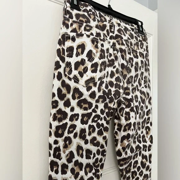 COPY - Mother denim high waisted looker ankle size 25 leopard print - Picture 4 of 5